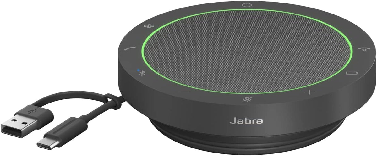 Jabra Speak2 55 conference speaker with four beamforming mics for clear hybrid meetings