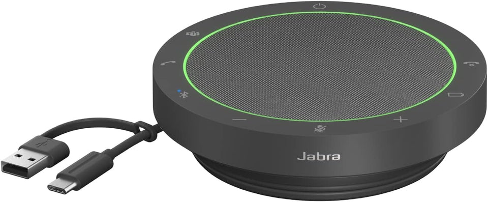 Jabra Speak2 55 conference speaker with four beamforming mics for clear hybrid meetings