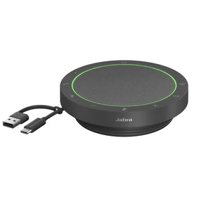 Jabra Speak2 55 front view, compact design for hybrid meetings.