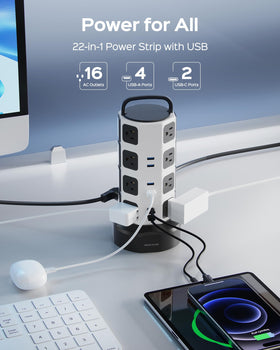JACKYLED top handle and tiered switches for easy carrying and power control