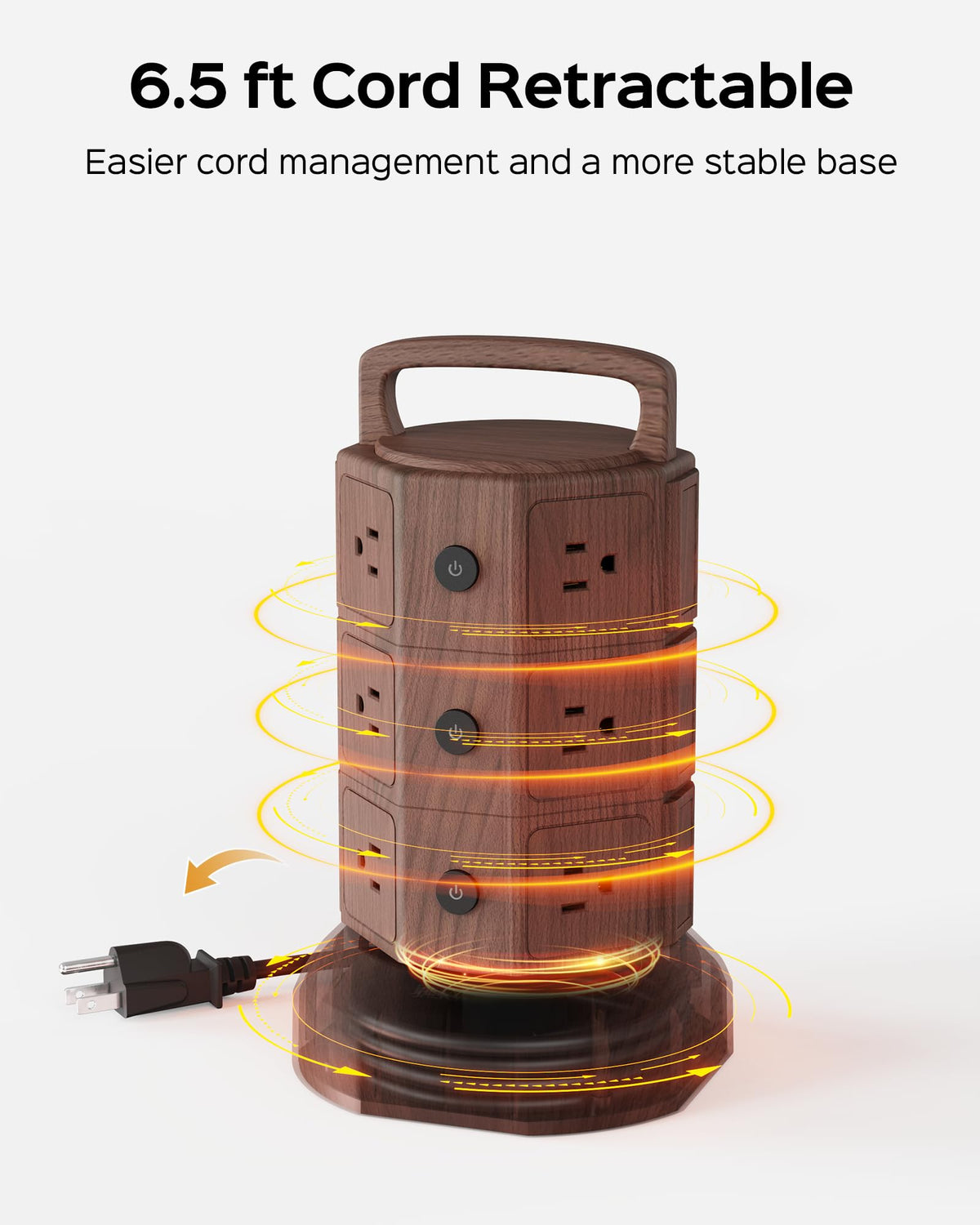 JACKYLED close-up of six USB ports offering fast charging for phones and tablets