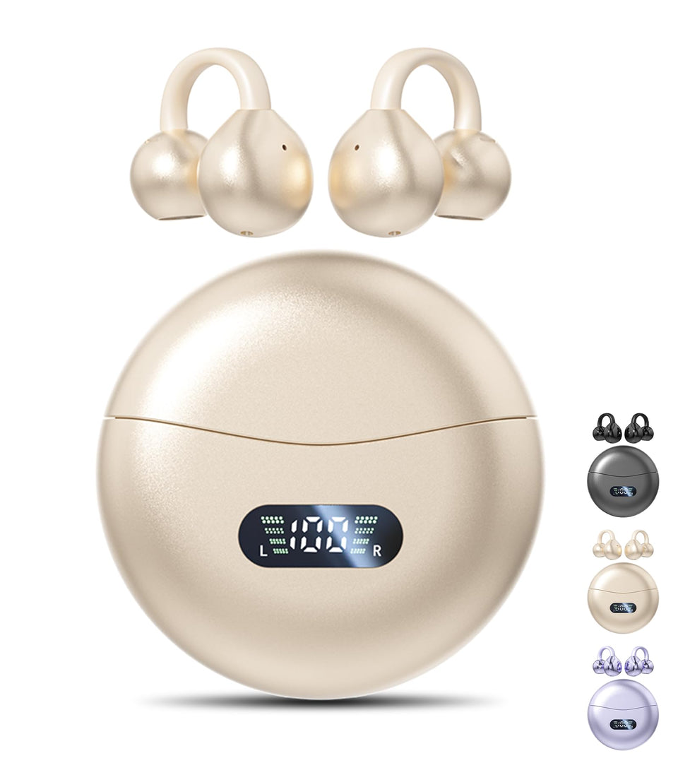 Jacuate clip-on earbuds deliver featherlight comfort for all day wear.