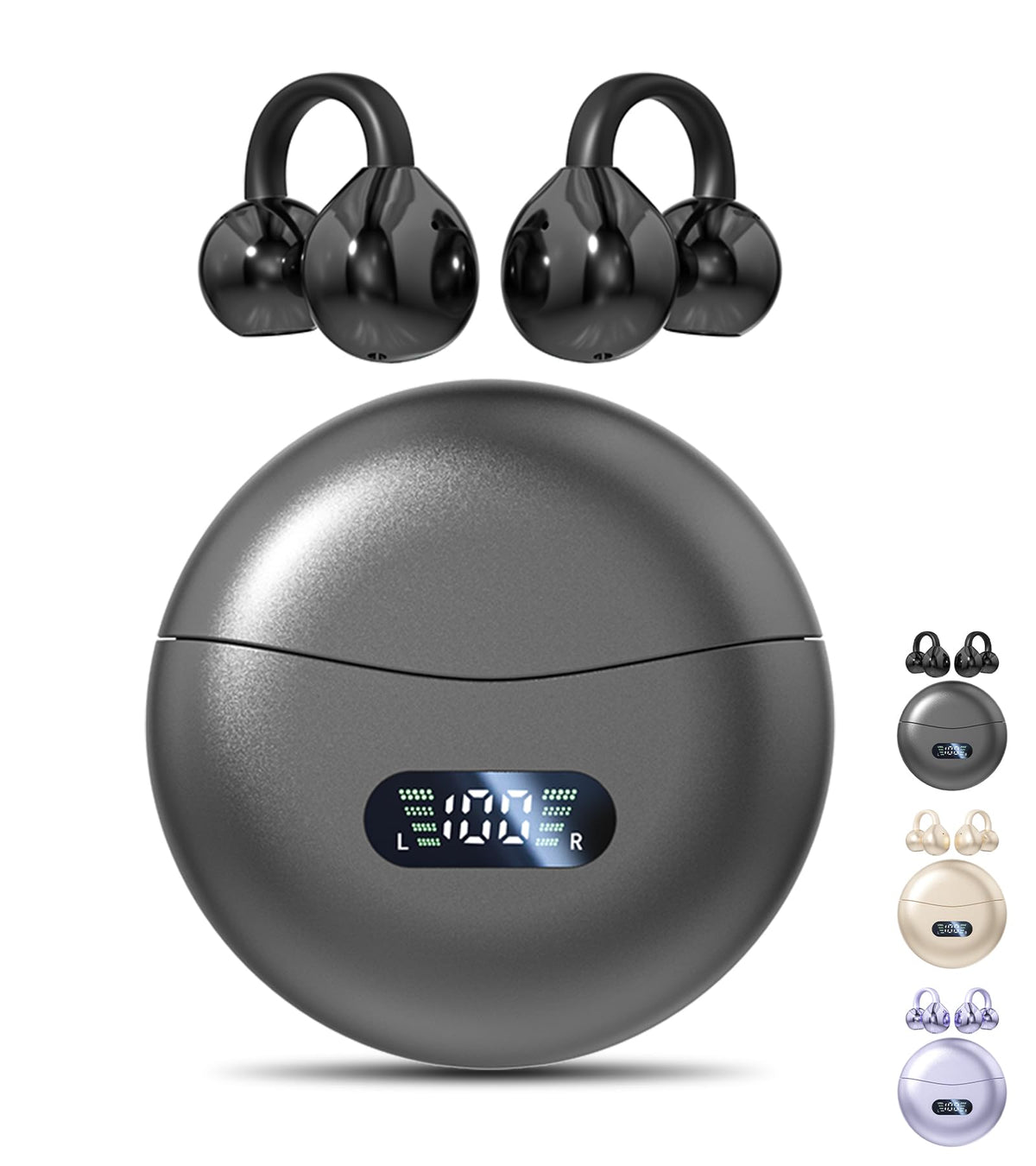 Jacuate clip-on earbuds in open-ear design for awareness during workouts