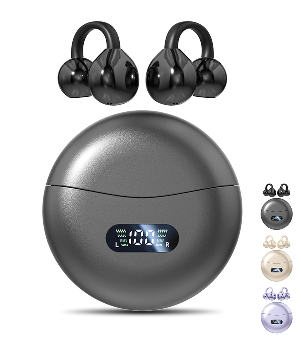 Jacuate clip-on earbuds in open-ear design for awareness during workouts