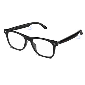 Jacuate front view showing blue-light lenses and modern style, protects eyes comfortably