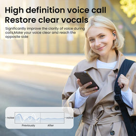 Jacuate Open Ear Earbuds weigh 6.5g per bud for featherlight wear