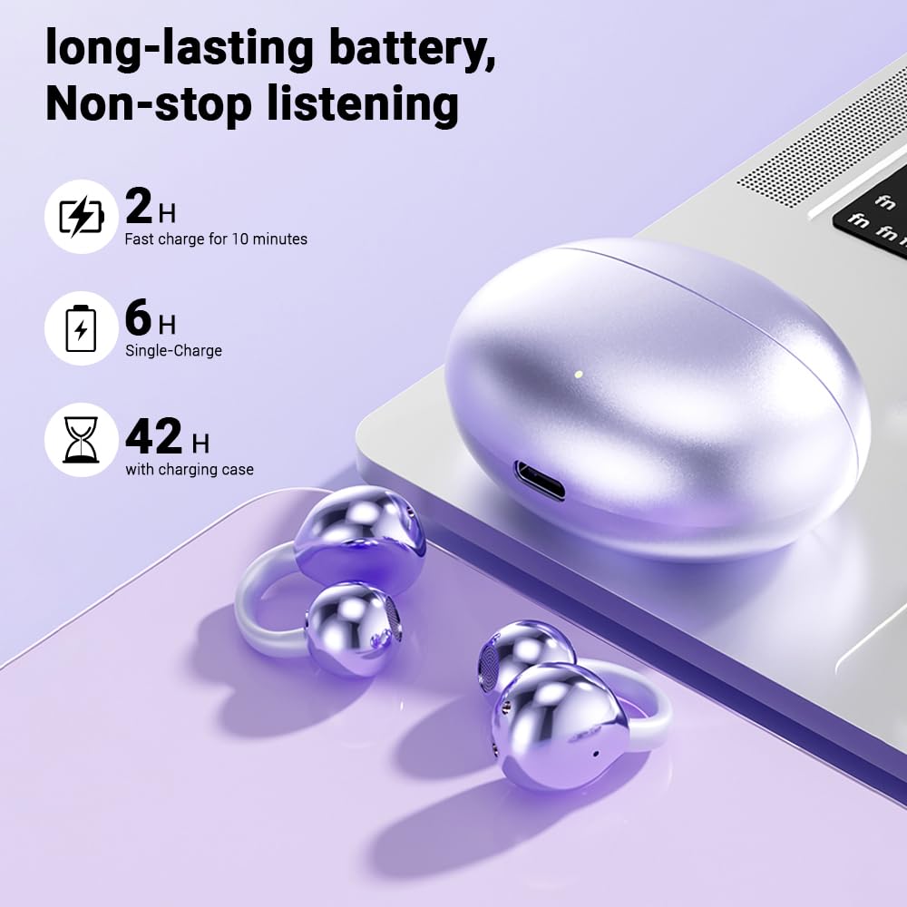 Jacuate earbuds in hand for size comparison, lightweight 3.5g design benefit
