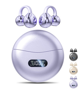 Jacuate clip-on earbuds with open-ear design for secure workout wear