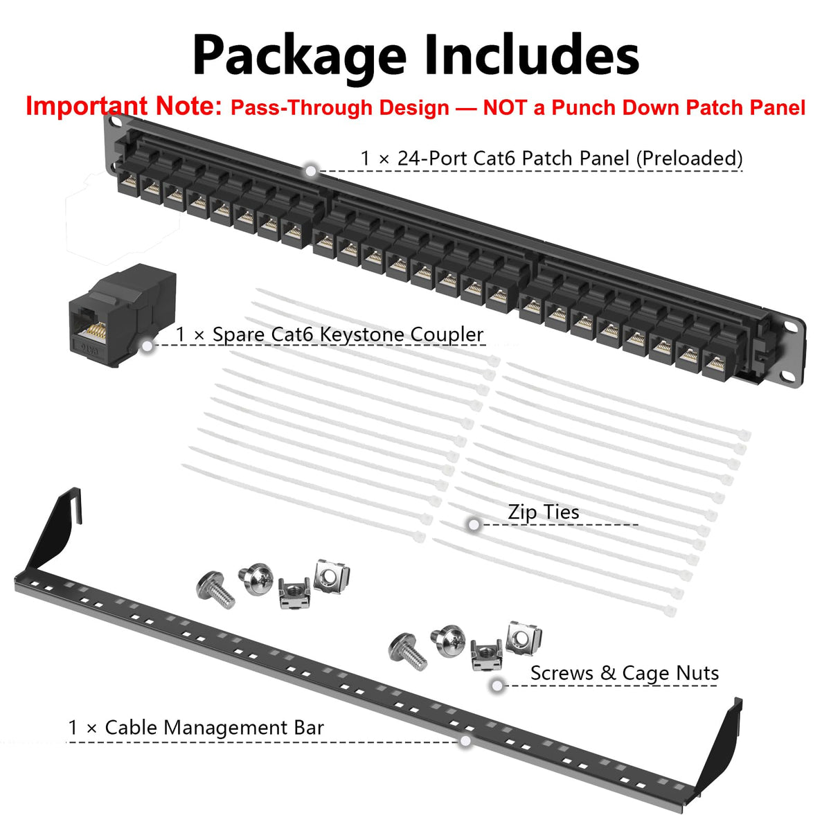 Jadaol front with patch cables plugged illustrating immediate plug-and-play connections benefit