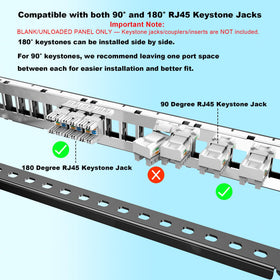 Jadaol metal frame blank patch panel highlighting durable construction and EMI protection.