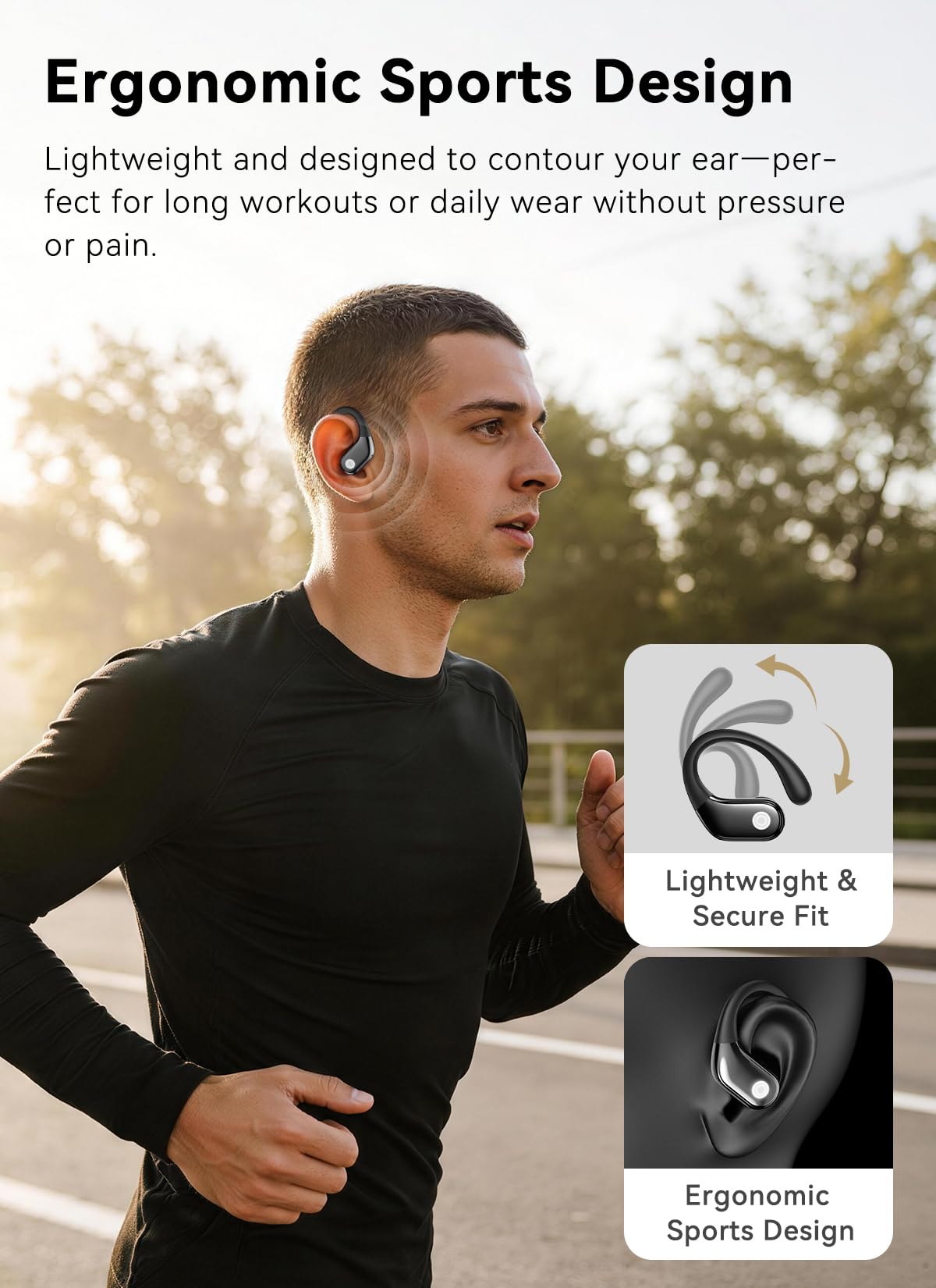 jaddsa sport-fit with flexible earhooks for secure workouts