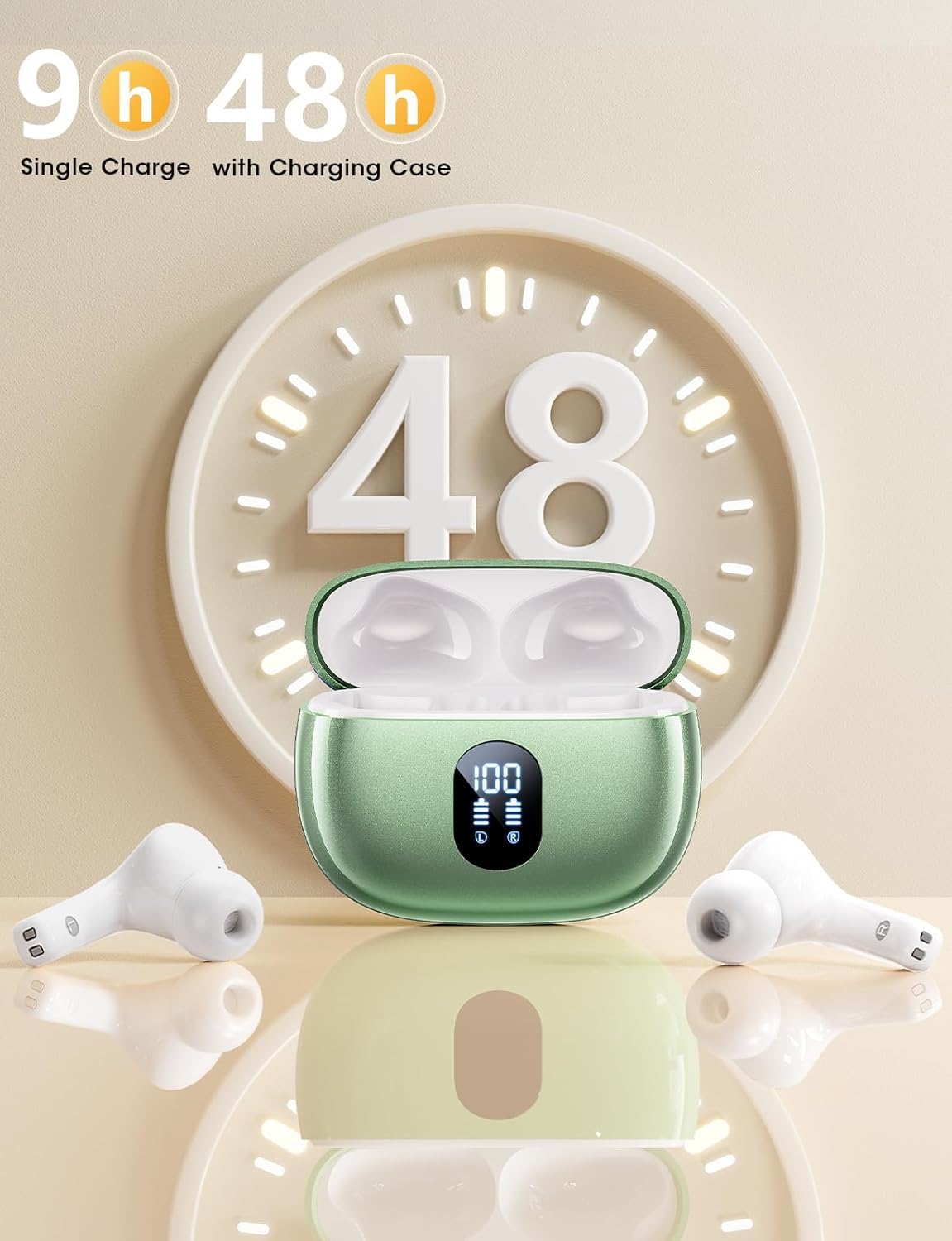 jaddsa T18 earbuds Bluetooth 5.3 pair quickly for stable connections