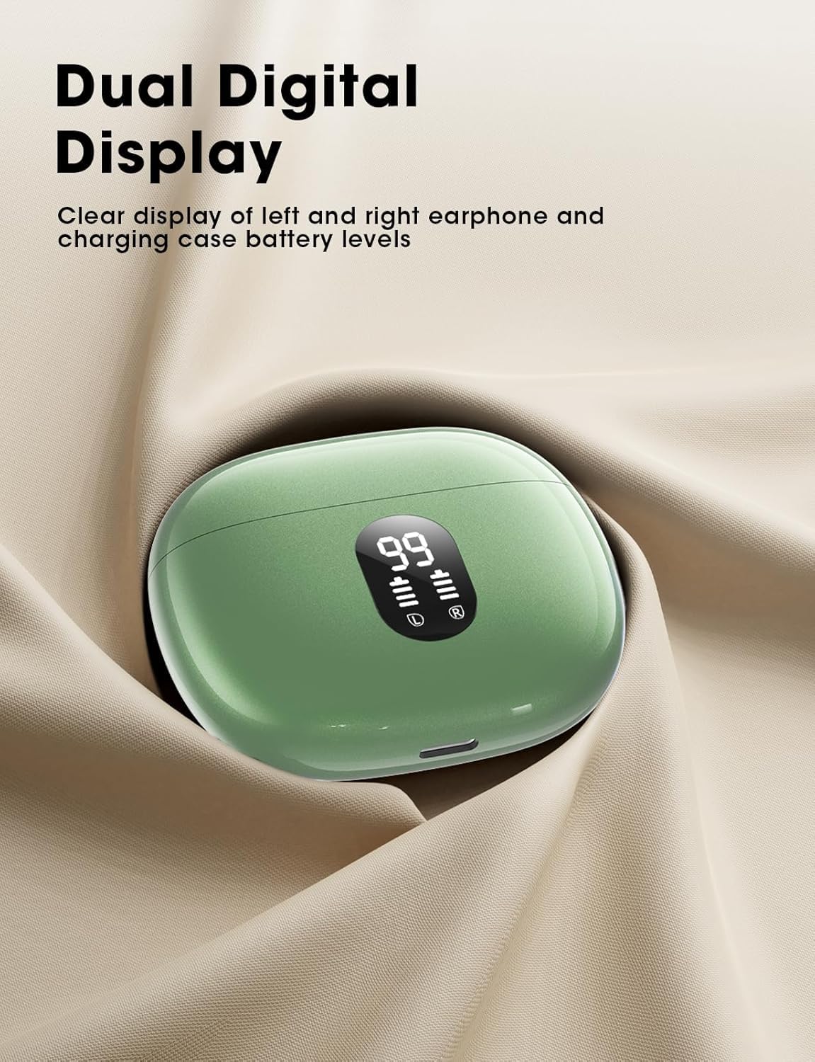 jaddsa T18 charging case with LED indicator keeps power visible