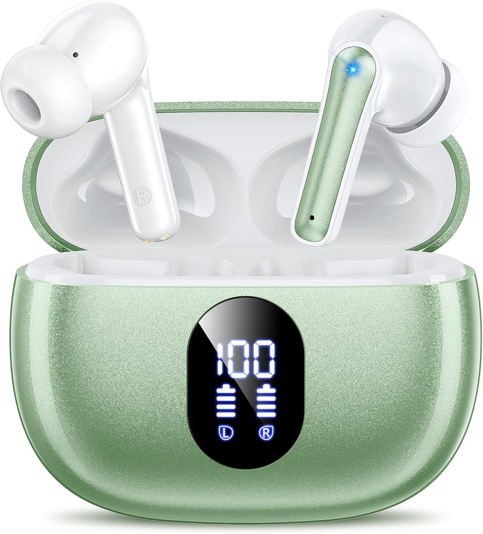 jaddsa T18 earbuds with LED display show remaining power for easy planning