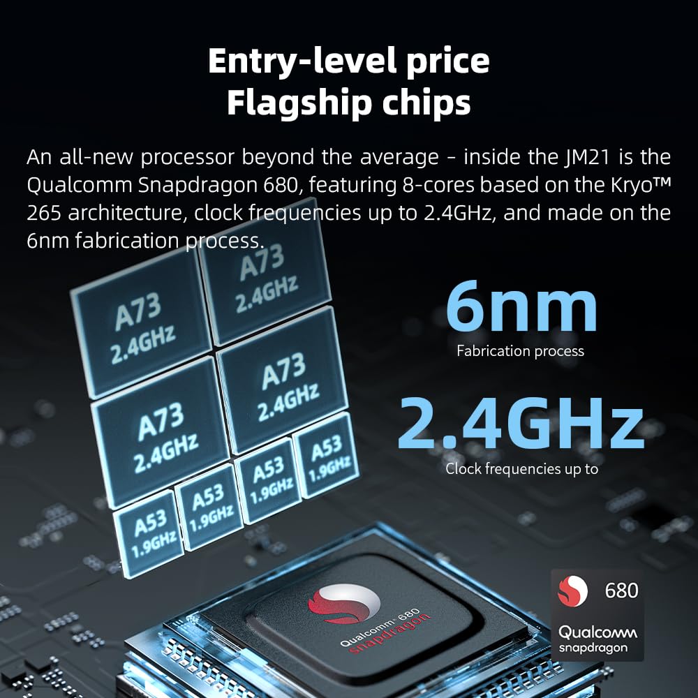 JadeAudio JM21 display showcasing a crisp 4.7-inch HD panel for easy navigation