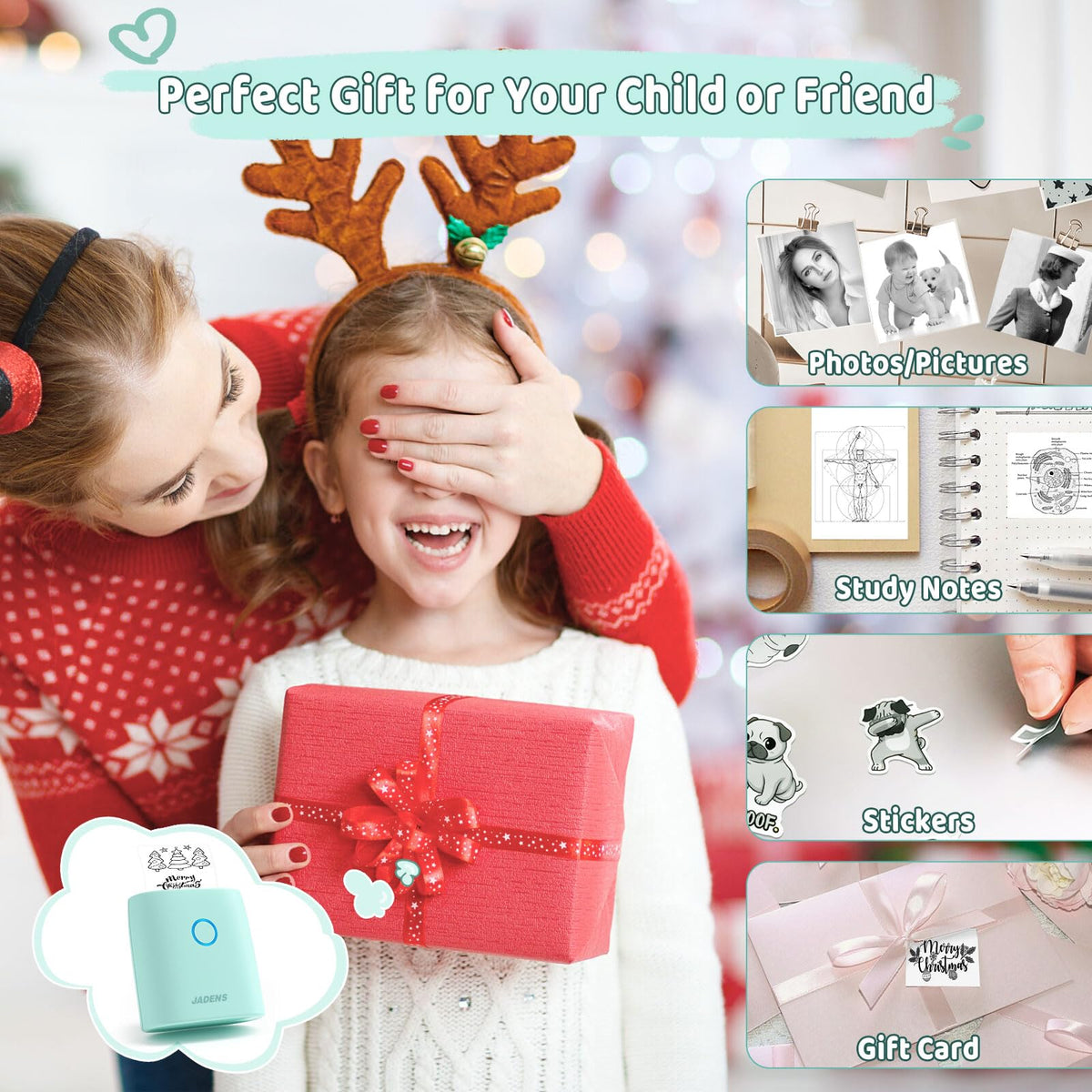 JADENS learning aid printer for kids and teachers in use