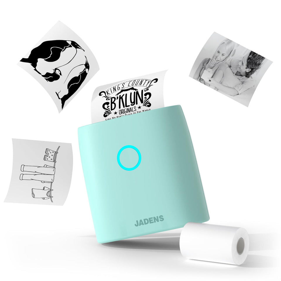 JADENS sticker printer in a compact design for easy on the go labeling