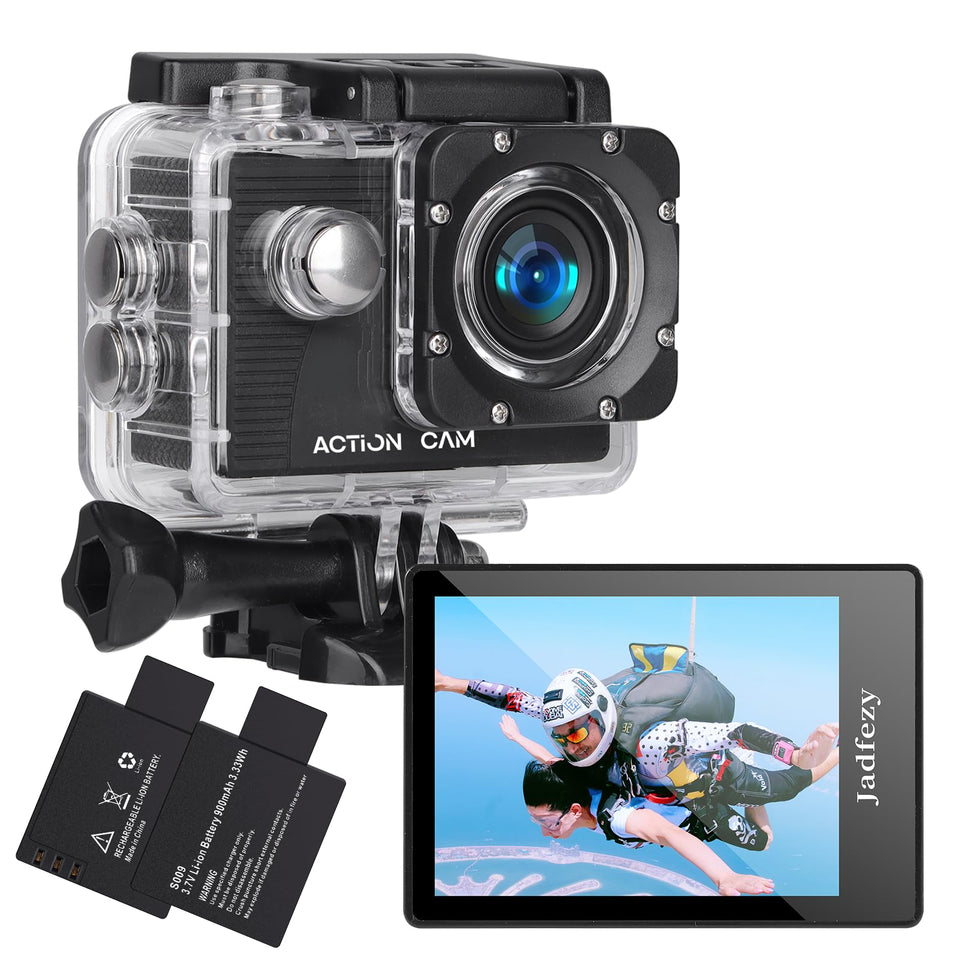 Jadfezy action camera 1080p video capture for adventures and sports.