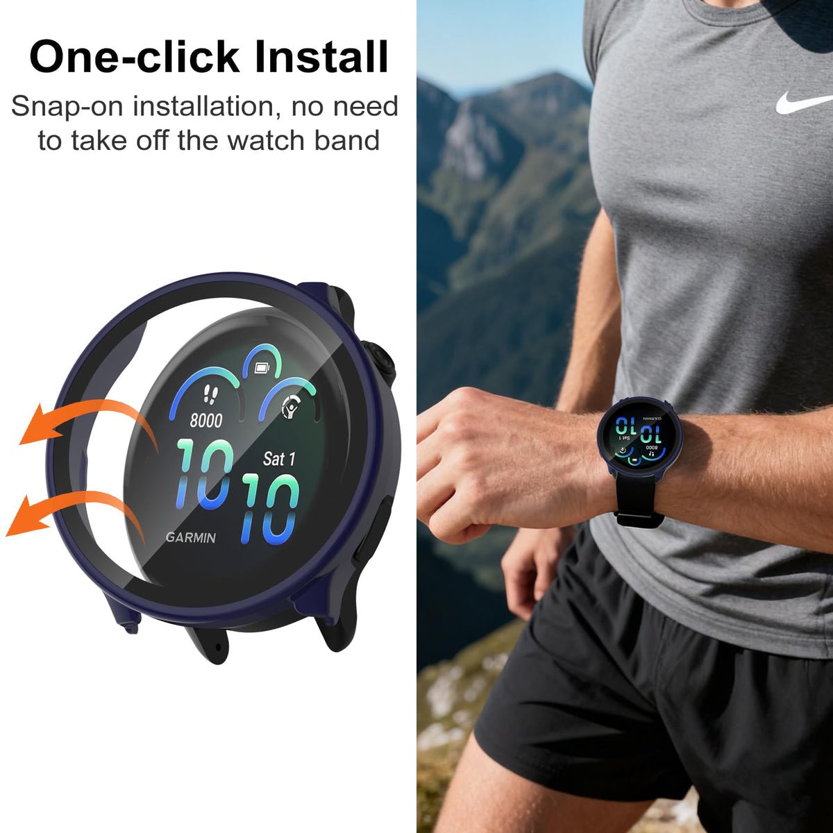 JADTILXY on wrist scale comparison showing slim fit and comfortable wear