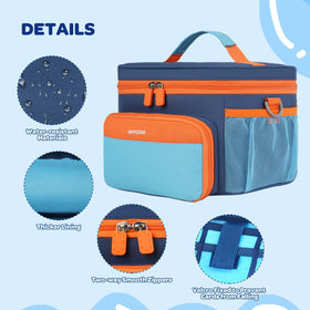 Jaffzora multi-pocket storage design with cables and cards