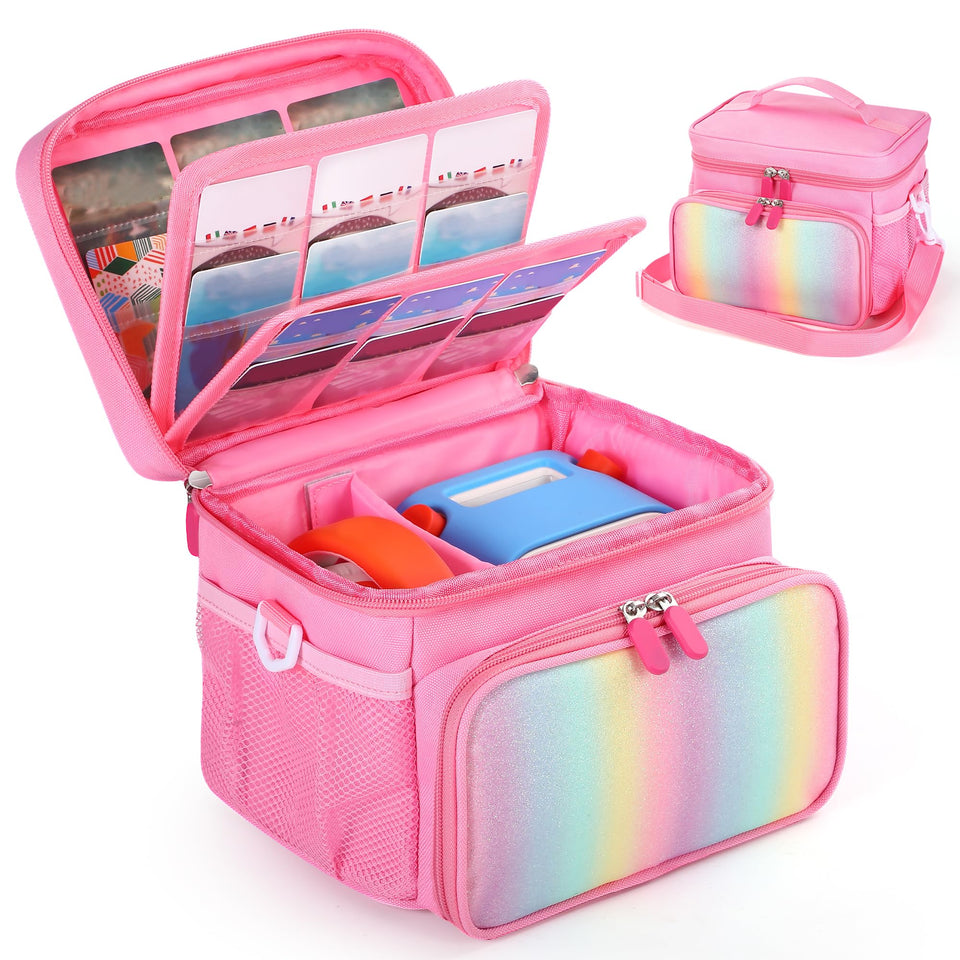 Jaffzora Yoto 3rd Gen pink carrying case with handle for easy transport