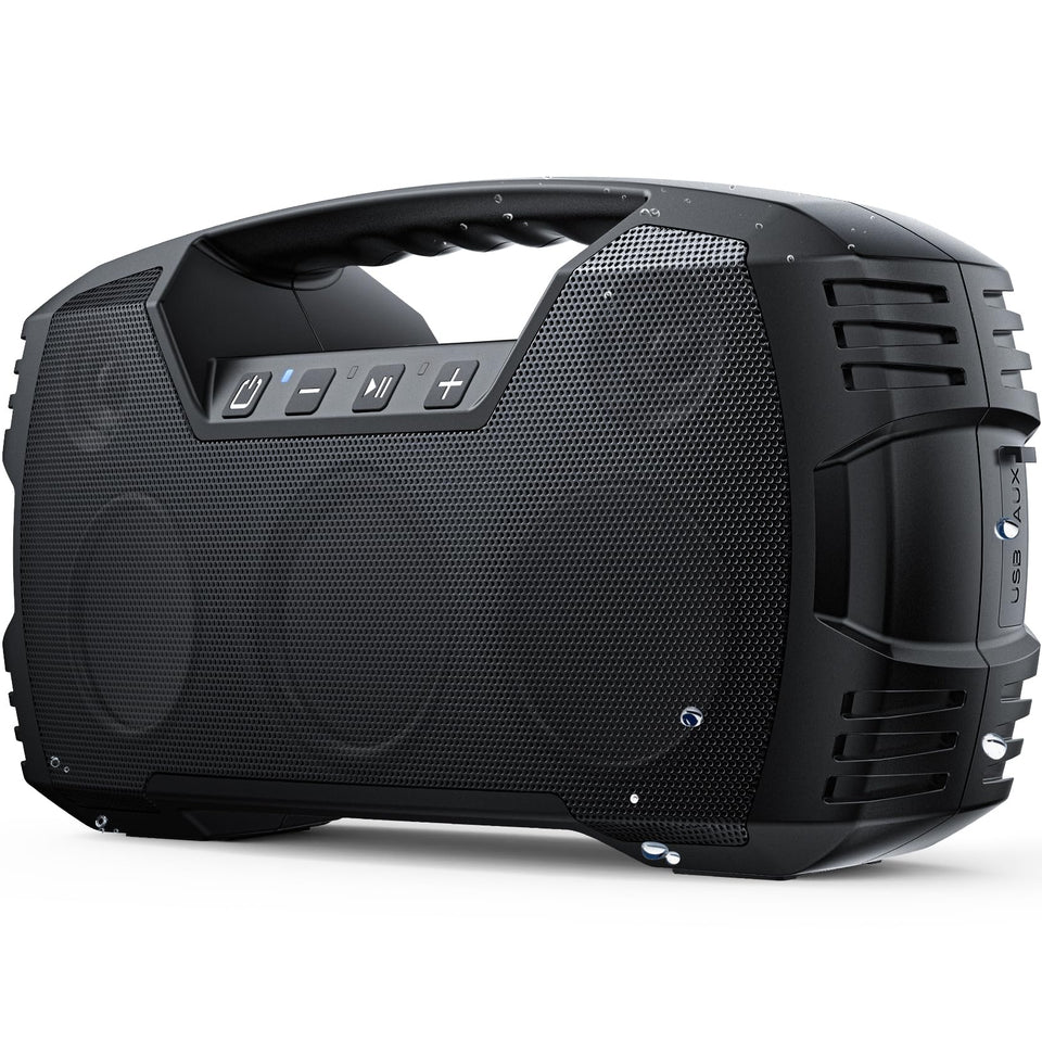 JIAHAYAU speaker front view showing powerful, clear sound for outdoor gatherings.