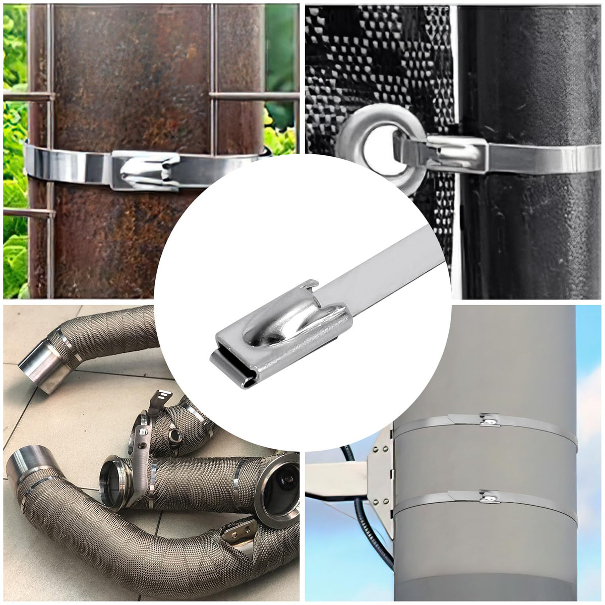 JIAHCN stainless steel zip-tie tightener demonstrated for secure fastenings.