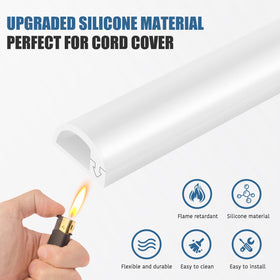 JAHOMFAI 10ft self-adhesive cord hider hides multiple cables securely.