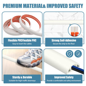 JAHOMFAI cord cover with curved surface reducing trip hazards