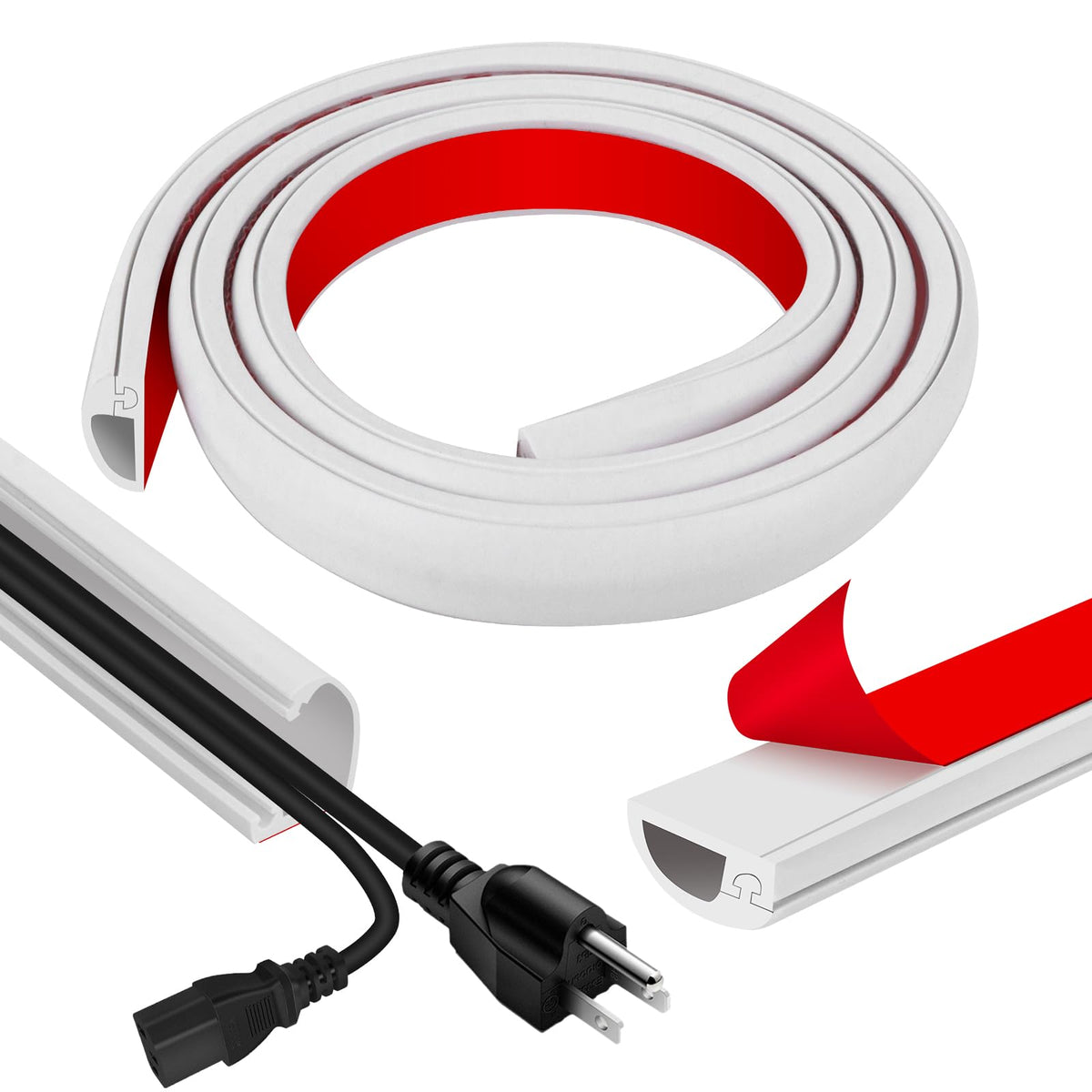 JAHOMFAI cord cover on wall hides cables for a tidier space