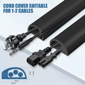 JAHOMFAI wall-mounted cord cover with strong adhesive for a flat finish