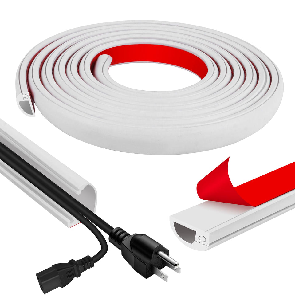 JAHOMFAI cord wall cover on the wall conceals cables neatly, reducing clutter.