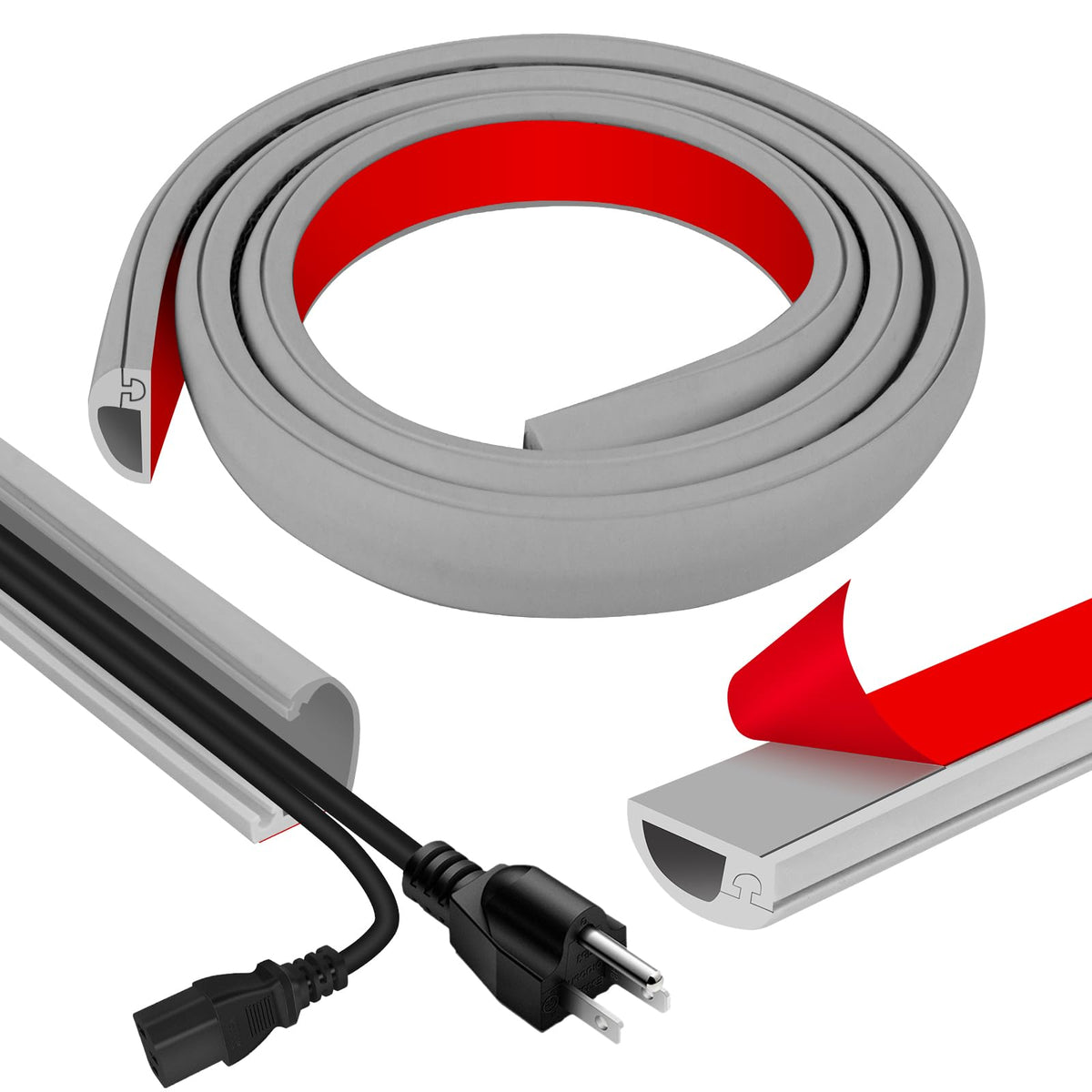 JAHOMFAI cord wall cover 39in, neatly concealing wall cables.