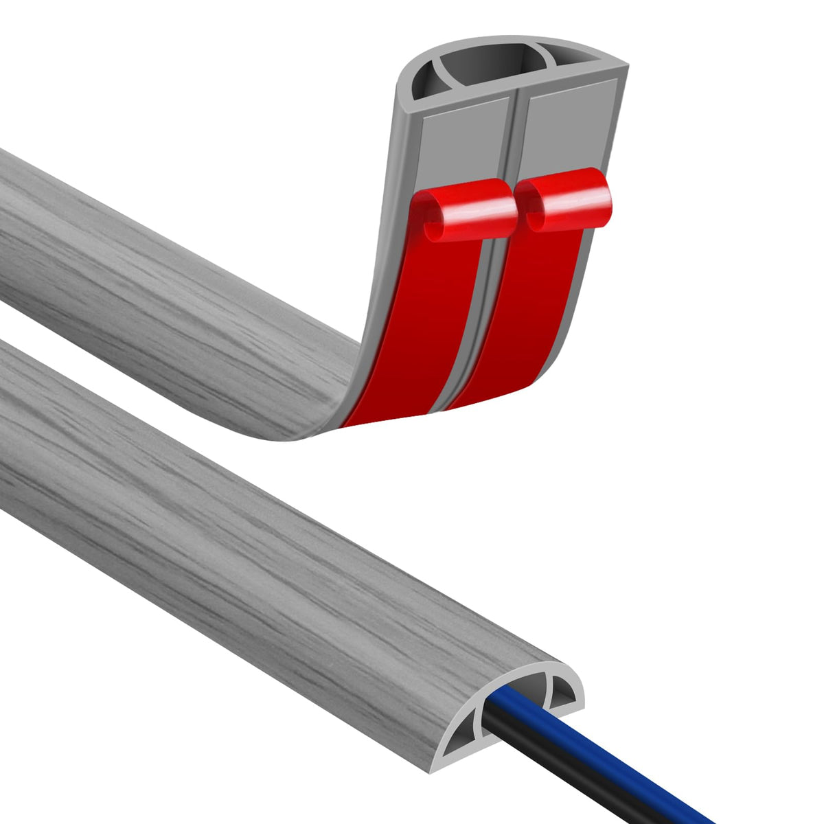 JAHOMFAI floor cord cover 10ft adhesive, neat wire hiding solution in action.