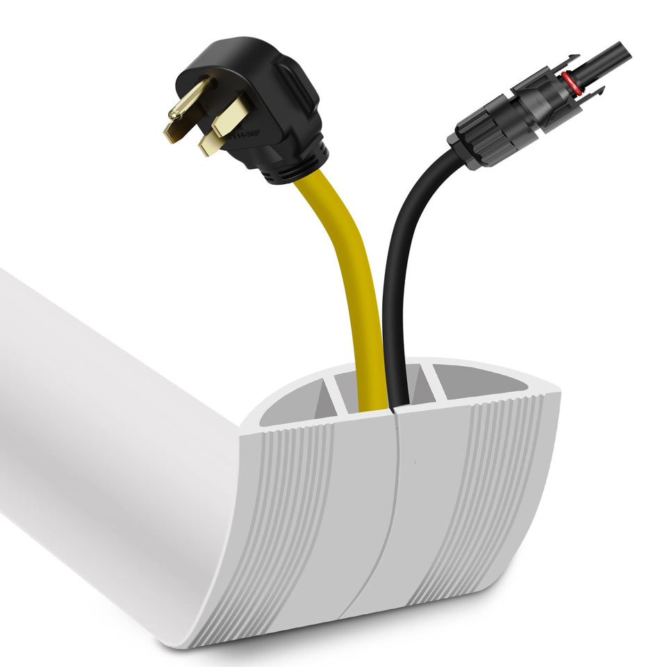 JAHOMFAI floor cord cover protects 10ft of wiring while staying comfortable to walk on.