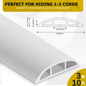 JAHOMFAI soft PVC material cushions footsteps and reduces wear on cables.