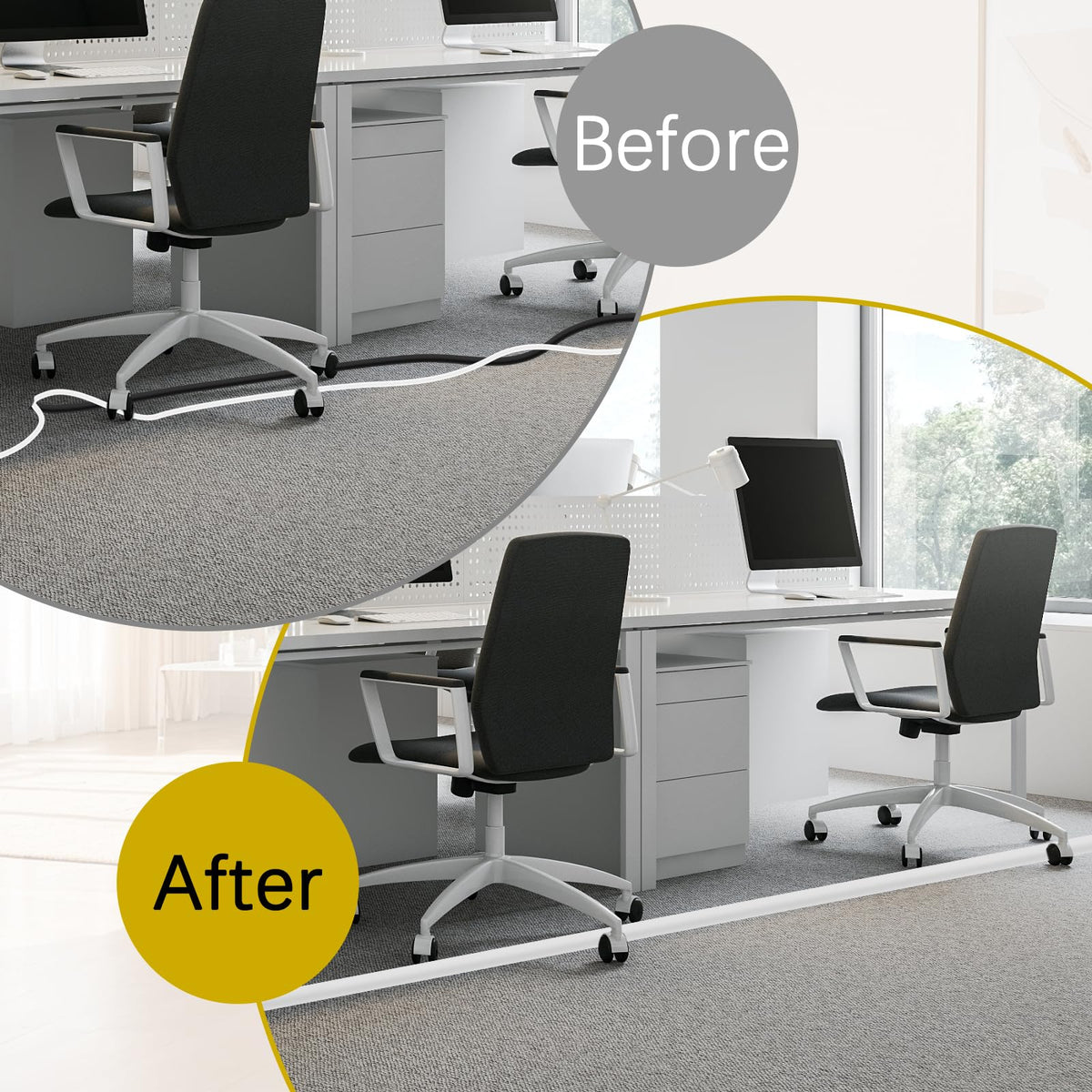 JAHOMFAI versatile cord cover suits homes, offices, schools, concerts, and gyms.