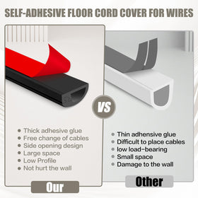 JAHOMFAI floor or desk installation of a silicone cord hider for clutter-free spaces