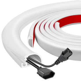 JAHOMFAI front view of silicone wire hider showing neat concealed cables