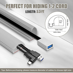 JAHOMFAI office cable management cover keeps desks neat and cables accessible.