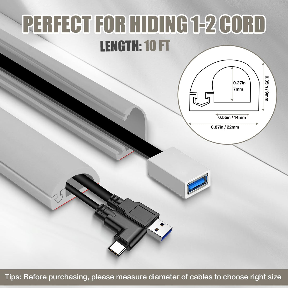 JAHOMFAI office cable organizer hides power cords for a clutter-free desk.