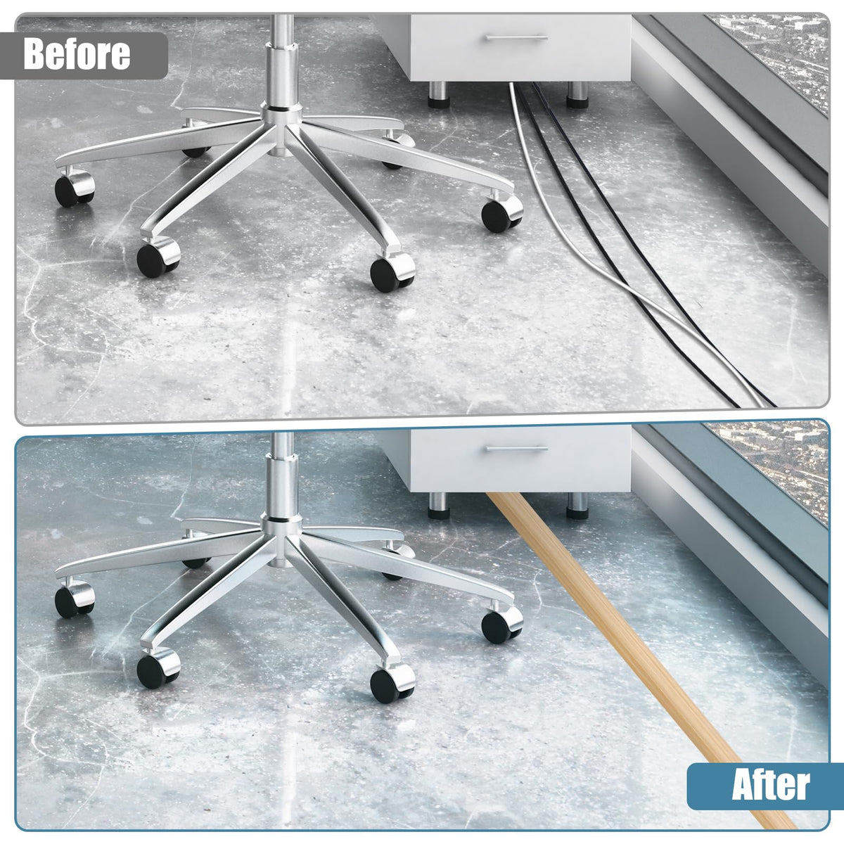 JAHOMFAI pet-and-wire protection keeps cords safe from chewing and wear.