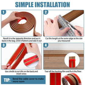 JAHOMFAI pet-safe cable protector shields wires from pets and wear.