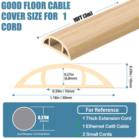 JAHOMFAI self-adhesive cord cover sticks easily for quick, mess-free wiring setup.