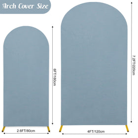 JALANCY dusty blue arch cover fits 6ft arches for events