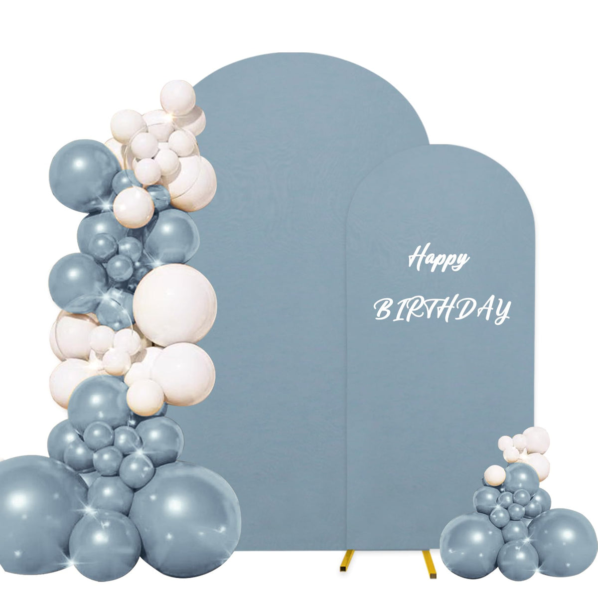 JALANCY dusty blue arch cover fits 7.2ft arches for elegant backdrops