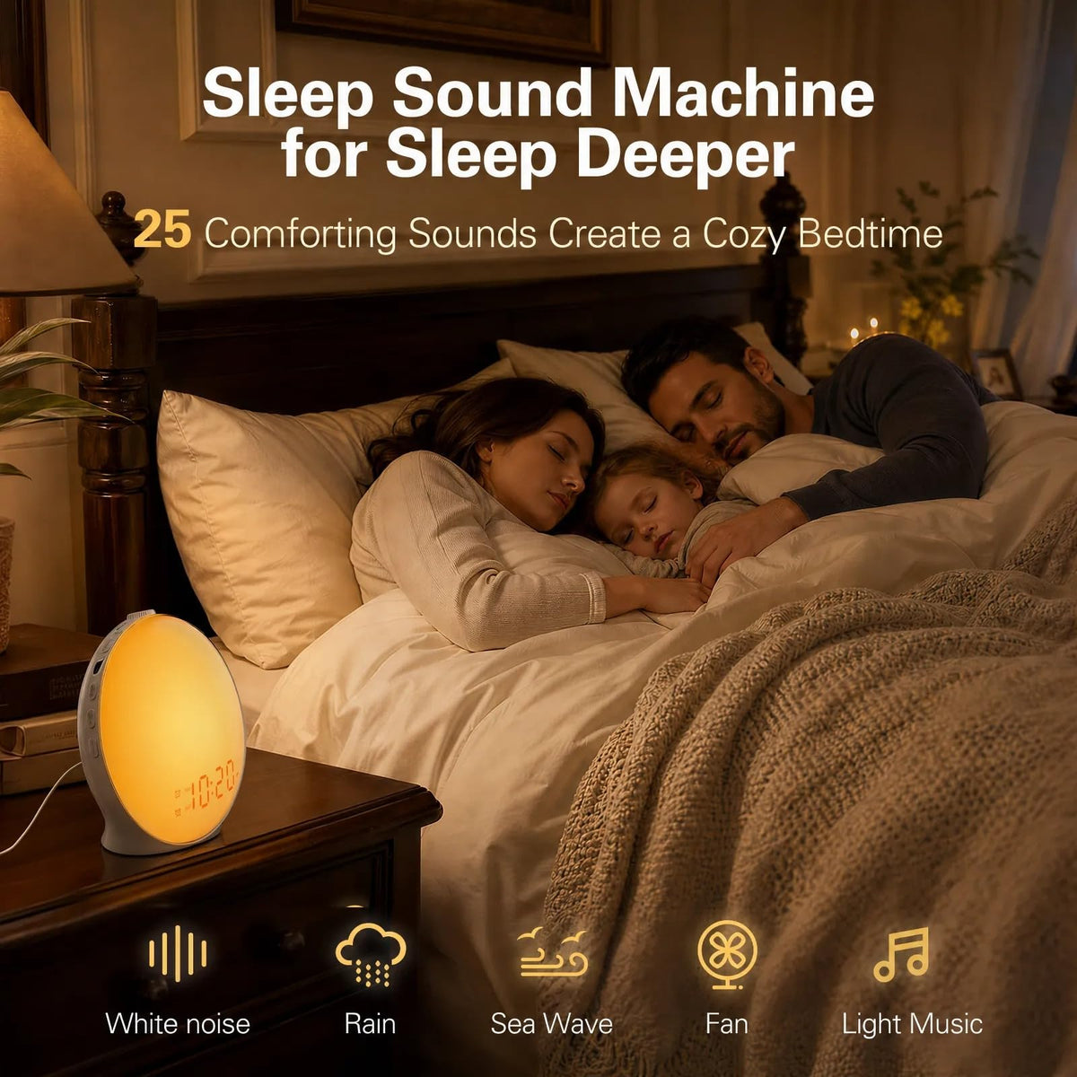 JALL Bluetooth speaker playing music for richer bedside audio benefit
