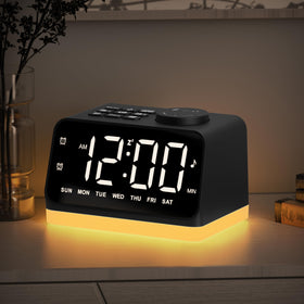 JALL digital alarm clock display with large digits for easy viewing.