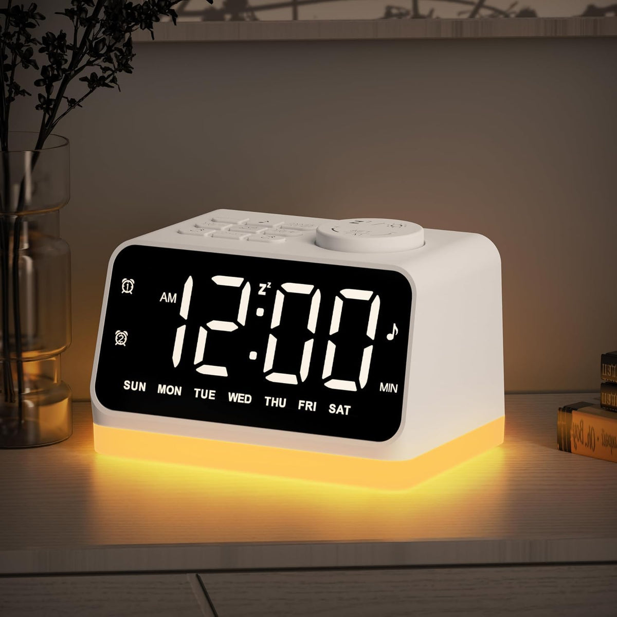 JALL digital alarm clock display with bright digits for easy visibility