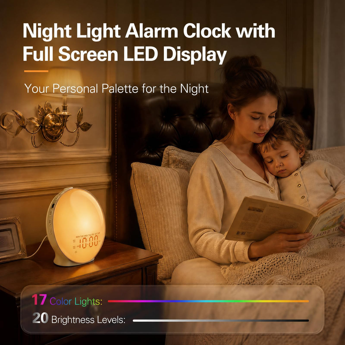 JALL nightlight bedside lifestyle scene creating cozy ambient lighting for bedroom relaxation